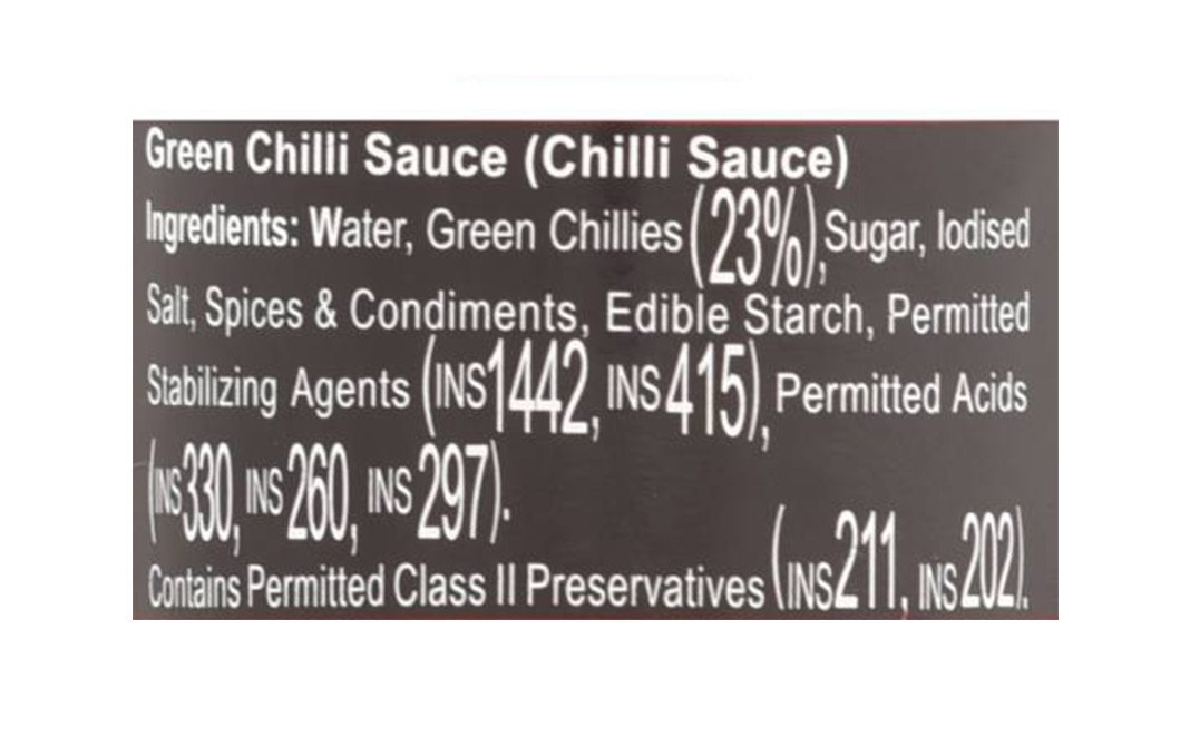 Dr. Oetker Fun foods Green Chilly Sauce    Bottle  200 grams